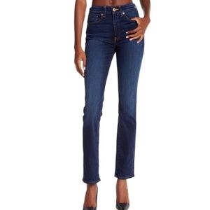 Spanx 5 Pocket Straight Dark Wash High Rise Jeans